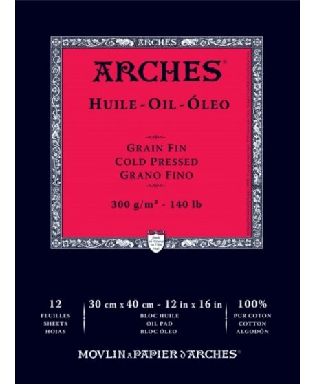 ΜΠΛΟΚ ARCHES OIL 300gr 23x31 12φ COLD PRESSED 