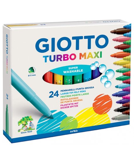 GIOTTO ΜΑΡΚΑΔΟΡΟΙ  ΧΟΝΤΡΟΙ SUPER WASHABLE 24 ΤΕΜ.