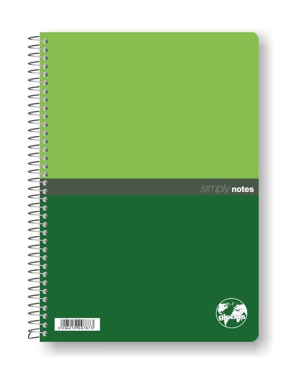 ΤΕΤΡΑΔΙΟ ΣΠΙΡΑΛ 4 ΘΕΜΑΤΑ GLOBUS SIMPLY NOTES 17x25cm
