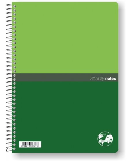 ΤΕΤΡΑΔΙΟ ΣΠΙΡΑΛ 4 ΘΕΜΑΤΑ GLOBUS SIMPLY NOTES 17x25cm