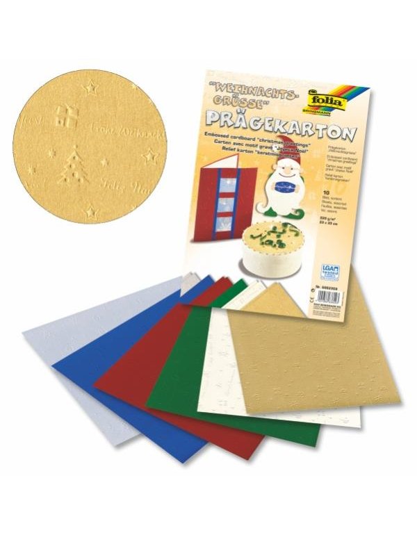 ΧΑΡΤΟΝΙΑ FOLIA ΑΝΑΓΛΥΦΑ 23x33cm 220gr ΑΣΟΡΤΙ ΣΕΤ 10τεμ. ΧΡΙΣΤΟΥΓΕΝΝΩΝ