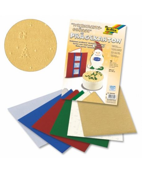 ΧΑΡΤΟΝΙΑ FOLIA ΑΝΑΓΛΥΦΑ 23x33cm 220gr ΑΣΟΡΤΙ ΣΕΤ 10τεμ. ΧΡΙΣΤΟΥΓΕΝΝΩΝ