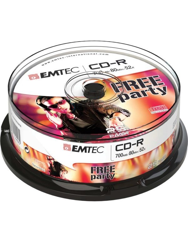 ΔΙΣΚΟΙ EMTEC CD-R 80min/700MB 52X CB 25τεμ