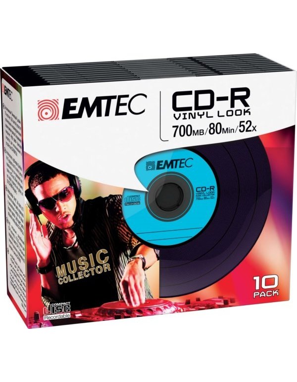 ΔΙΣΚΟΙ EMTEC CD-R 80min/700MB 52X VINΥL SLIM 10τεμ 