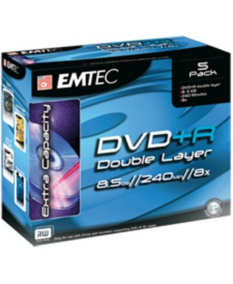 ΔΙΣΚΟΙ EMTEC DVD+R 8,5GB 8Χ DOUBLE LAYER JK 5τεμ