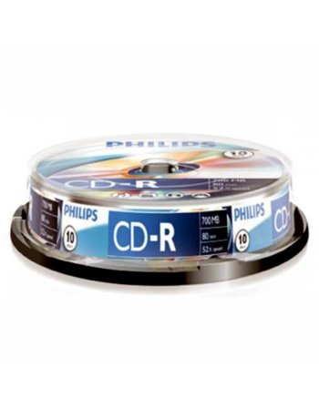PHILIPS CD-R 700 MB 52x CAKE BOX 10TEM.