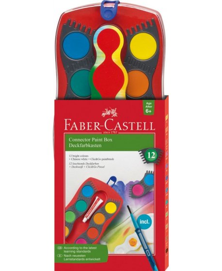 ΝΕΡΟΜΠΟΓΙΕΣ FABER CASTELL 12 ΧΡΩΜΑΤΑ PAINT BOX PALETTE