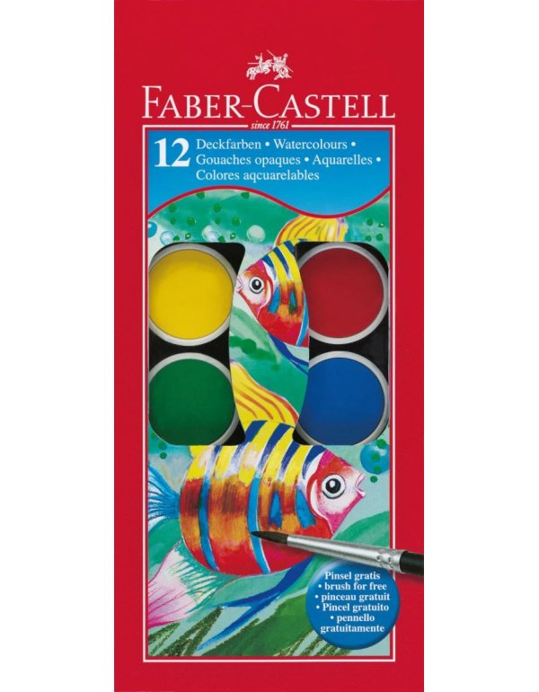 ΝΕΡΟΜΠΟΓΙΕΣ FABER-CASTELL 12TEM. ΠΕΡΙΛΑΜΒΑΝΕΙ ΠΙΝΕΛΟ