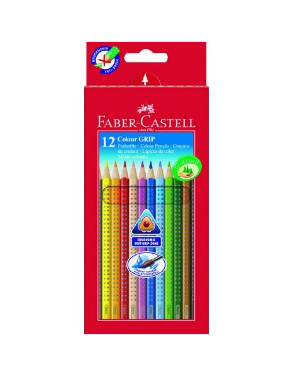 ΞΥΛΟΜΠΟΓΙΕΣ FABER CASTELL AQUAREL GRIP 12 ΧΡΩΜ. 