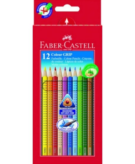 ΞΥΛΟΜΠΟΓΙΕΣ FABER CASTELL AQUAREL GRIP 12 ΧΡΩΜ. 