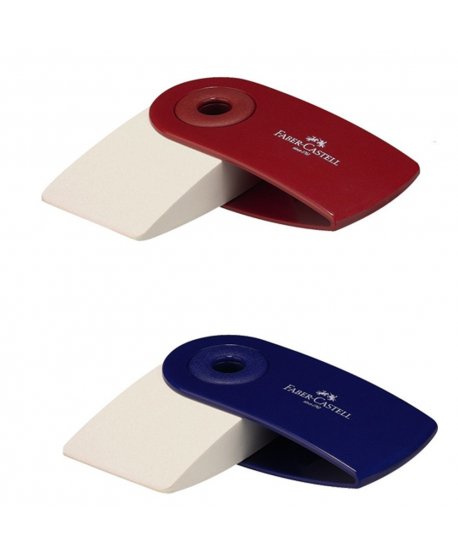 ΓΟΜΑ FABER CASTELL SLEEVE MINI ΜΠΛΕ/ΚΟΚΚΙΝΟ