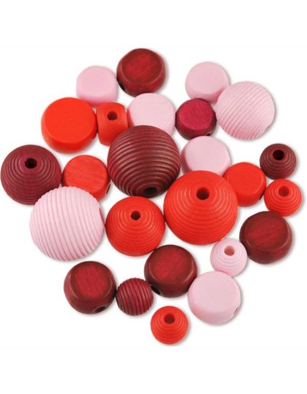 ΧΑΝΤΡΕΣ ΞΥΛΙΝΕΣ ΜΙΧ ΚΟΚΙΝΕΣ 28τεμ.