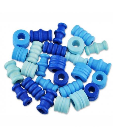 ΧΑΝΤΡΕΣ ΞΥΛΙΝΕΣ ΜΙΧ ΜΠΛΕ 28τεμ.