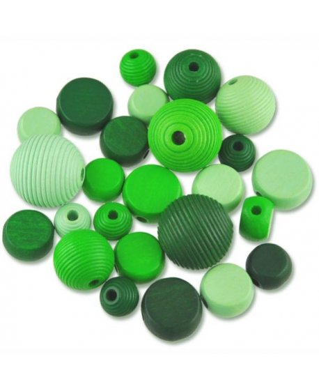 ΧΑΝΤΡΕΣ ΞΥΛΙΝΕΣ ΜΙΧ ΠΡΑΣΙΝΕΣ 28τεμ.