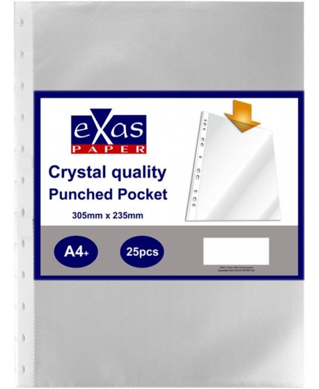 ΖΕΛΑΤΙΝΕΣ EXAS ΕΝΙΣΧ/ΝΕΣ Α4+ TOP CLEAR 25ΤΕΜ. 