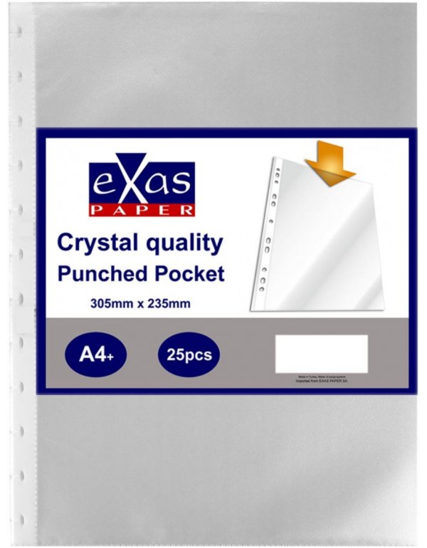 ΖΕΛΑΤΙΝΕΣ EXAS ΕΝΙΣΧ/ΝΕΣ Α4+ TOP CLEAR 100ΤΕΜ.