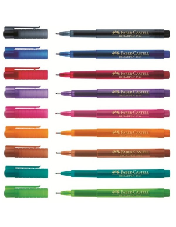ΜΑΡΚΑΔΟΡΟΙ FABER CASTELL BROADPEN 1554 0.8mm
