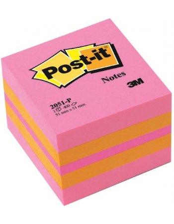 3Μ ΚΥΒΟΣ ΑΥΤΟΚΟΛΛΗΤΟΣ 51x51 ΡΟΖ 400Φ.