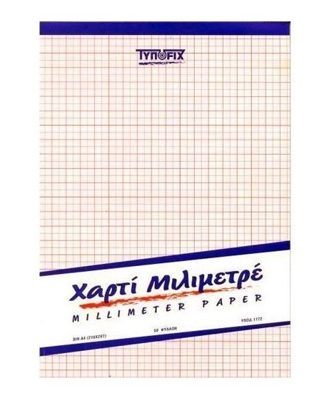 ΜΠΛΟΚ ΜΙΛΙΜΕΤΡΕ TYPOFIX Α3 50Φ.
