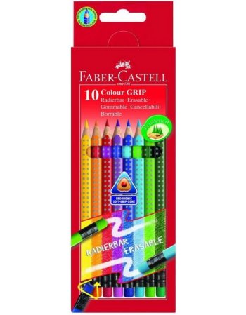 FABER-CASTELL ΞΥΛΟΜΠΟΓΙΕΣ  ME ΓΟΜΑ ΣΕΤ 10 ΤΕΜ. ERASABLE