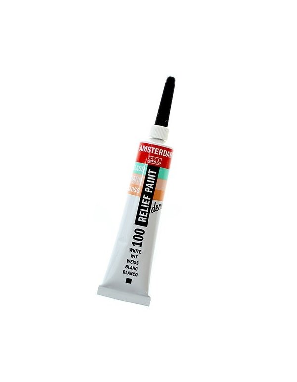 ΠΕΡΙΓΡΑΜΜΑ TALENS AMSTERDAM RELIEF PAINT 20ml ΛΕΥΚΟ