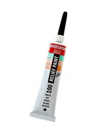 ΠΕΡΙΓΡΑΜΜΑ TALENS AMSTERDAM RELIEF PAINT 20ml ΛΕΥΚΟ