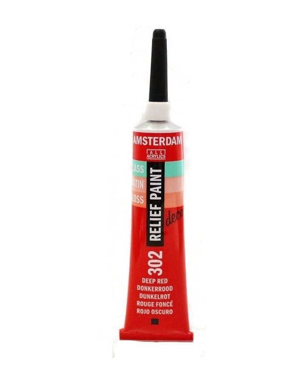ΠΕΡΙΓΡΑΜΜΑ TALENS AMSTERDAM RELIEF PAINT 20ml ΒΑΘΥ ΚΟΚΚΙΝΟ