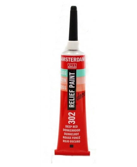 ΠΕΡΙΓΡΑΜΜΑ TALENS AMSTERDAM RELIEF PAINT 20ml ΒΑΘΥ ΚΟΚΚΙΝΟ