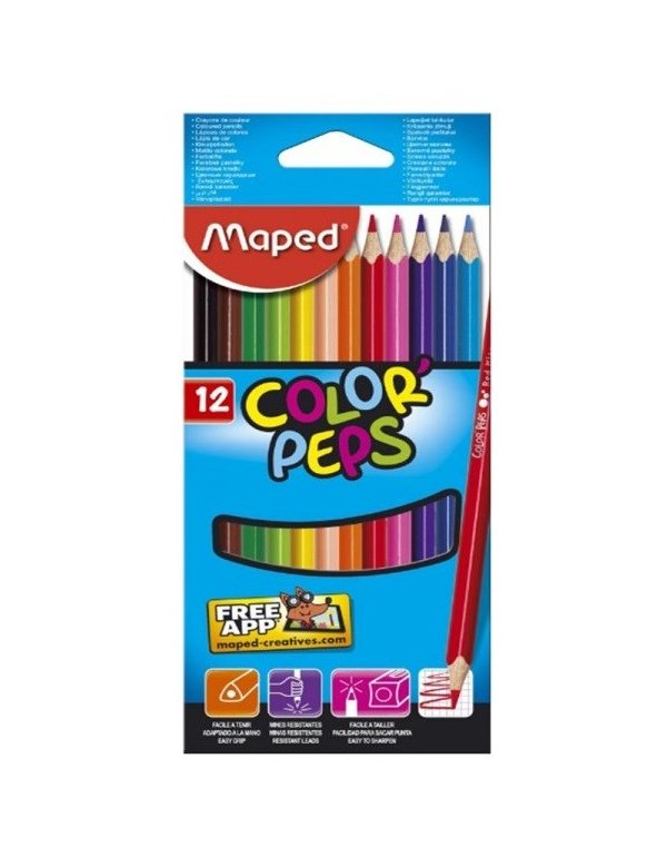 MAPED ΞΥΛΟΜΠΟΓΙΕΣ COLOR' PEPS 12TEM.