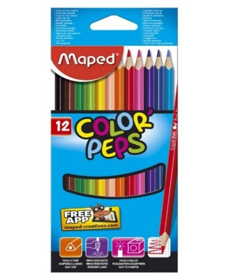 MAPED ΞΥΛΟΜΠΟΓΙΕΣ COLOR' PEPS 12TEM.