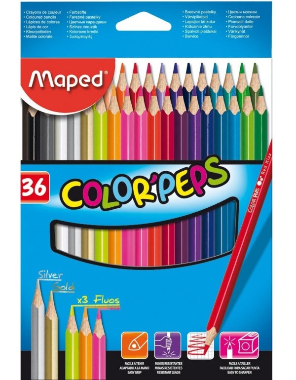 MAPED ΞΥΛΟΜΠΟΓΙΕΣ COLOR' PEPS 36TEM.
