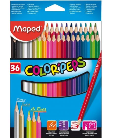 MAPED ΞΥΛΟΜΠΟΓΙΕΣ COLOR' PEPS 36TEM.