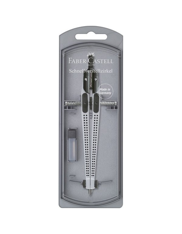 ΔΙΑΒΗΤΗΣ FABER CASTELL GRIP SILVER ME ΡΟΔΕΛΑ