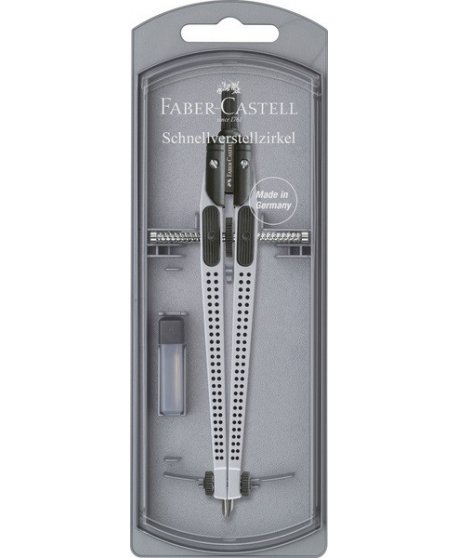 ΔΙΑΒΗΤΗΣ FABER CASTELL GRIP SILVER ME ΡΟΔΕΛΑ