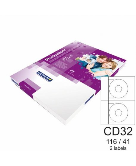 ΕΤΙΚΕΤΕΣ RAYFILM Α4 INKJET ΔΙΑΦΑΝΕΙΣ CD 116/41mm 10φ.
