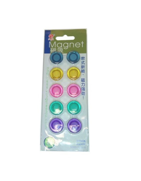ΜΑΓΝΗΤΕΣ ΧΡΩΜΑΤΙΣΤΟΙ ΜΠΛΙΣΤΕΡ 10τεμ. Φ20mm