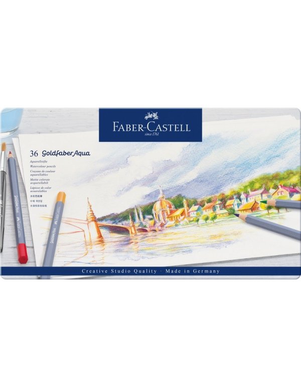 ΞΥΛΟΜΠΟΓΙΕΣ FABER CASTELL AQUA GOLD METAL 36 ΧΡΩΜ.