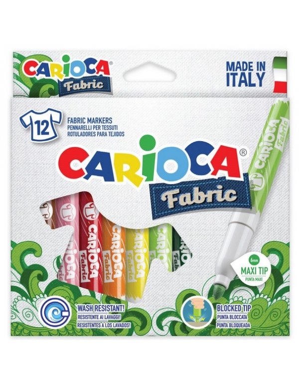 ΜΑΡΚΑΔΟΡΟΙ CARIOCA FABRIC ART 12τεμ.