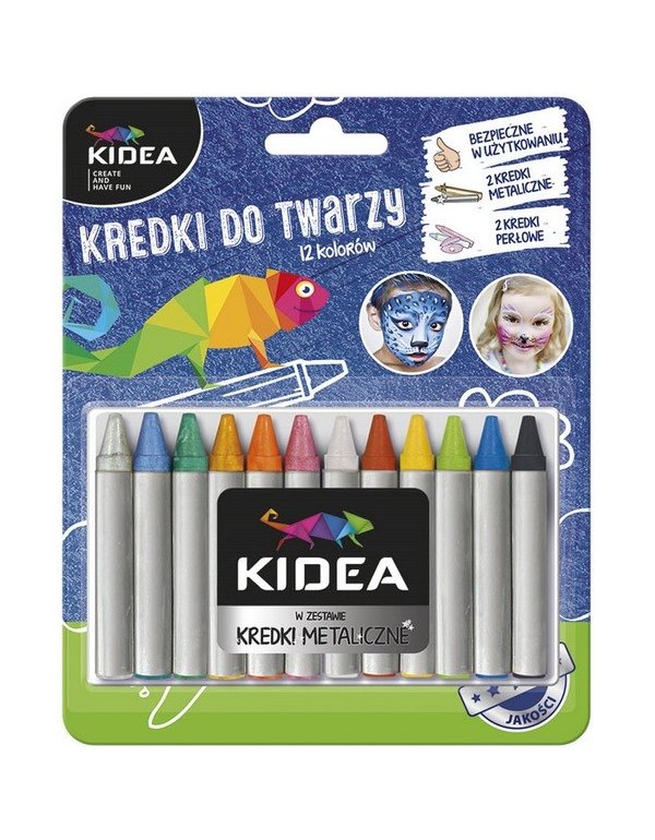 ΧΡΩΜΑΤΑ KIDEA ΠΡΟΣΩΠΟΥ 12 ΧΡΩΜ. 2,5gr
