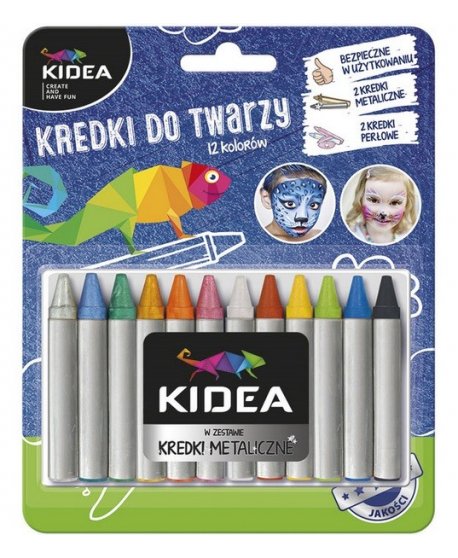 ΧΡΩΜΑΤΑ KIDEA ΠΡΟΣΩΠΟΥ 12 ΧΡΩΜ. 2,5gr