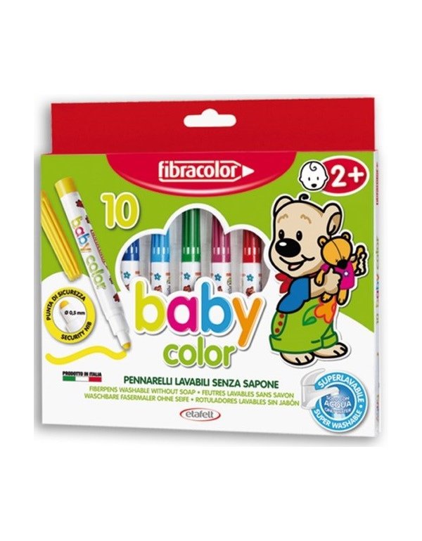 ΜΑΡΚΑΔΟΡΟΙ FIBRACOLOR BABY COLOR 10ΤΕΜ.