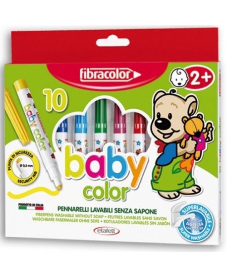 ΜΑΡΚΑΔΟΡΟΙ FIBRACOLOR BABY COLOR 10ΤΕΜ.