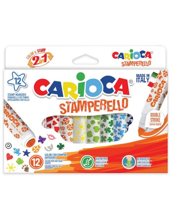 ΜΑΡΚΑΔΟΡΟΙ CARIOCA STAMP MARKERS 12τεμ.