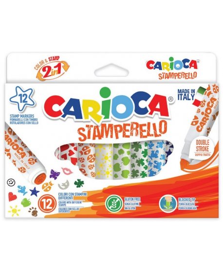 ΜΑΡΚΑΔΟΡΟΙ CARIOCA STAMP MARKERS 12τεμ.