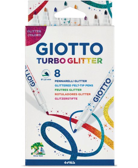 ΜΑΡΚΑΔΟΡΟΙ GIOTTO TURBO GLITTER ΤΩΝ 8