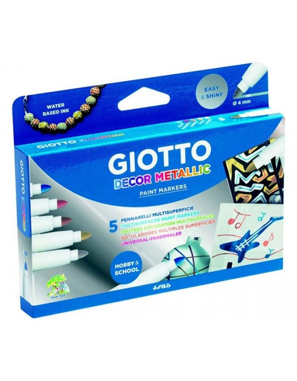ΜΑΡΚΑΔΟΡΟΙ GIOTTO DECOR METALLIC 5τεμ