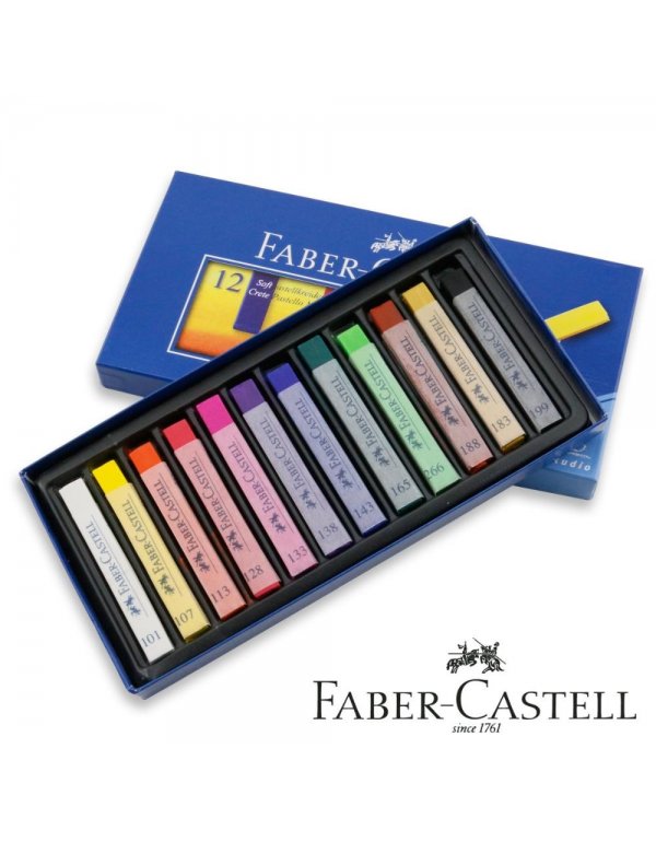  ΠΑΣΤΕΛ FABER CASTELL 12ΤΕΜ SOFT ΚΑΡΡΕ