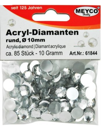 ΠΟΥΛΙΕΣ STRASS ΑΚΡΥΛΙΚΕΣ ΔΙΑΜΑΝΤΙ Φ 10mm 85τεμ.