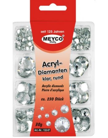 ΠΟΥΛΙΕΣ STRASS ΑΚΡΥΛΙΚΕΣ ΔΙΑΜΑΝΤΙ 230τεμ. (διάφορα μεγέθη) 
