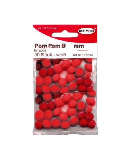 ΠΟΜ ΠΟΜ MEYCO Φ25mm ΚΟΚΚΙΝΟ